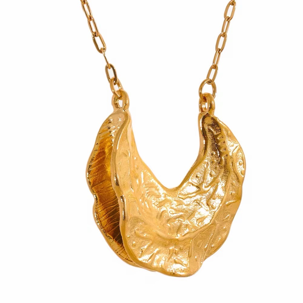 Hammered Crescent Moon Necklace